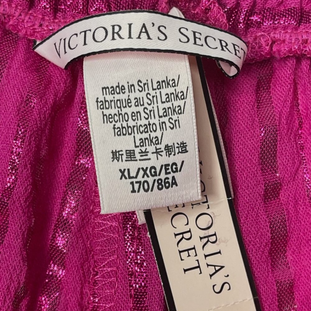 Victoria's Secret Metallic Striped Wrap Waist Sleep Short NWT Sz XL - Picture 6 of 9
